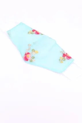 FACE MASK YUKINA EMBROIDERED SILK COTTON