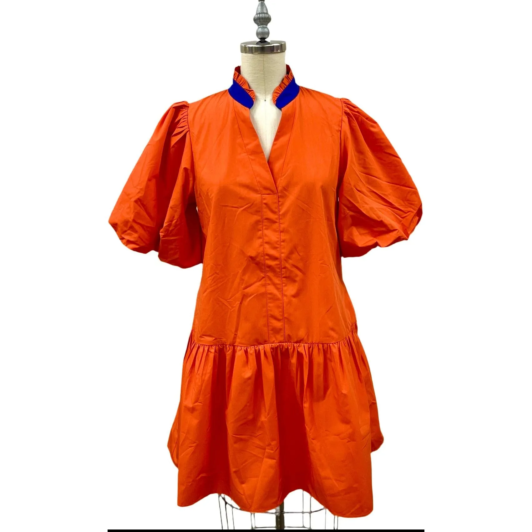 Farrah Puff Sleeve V Neck THML Dress