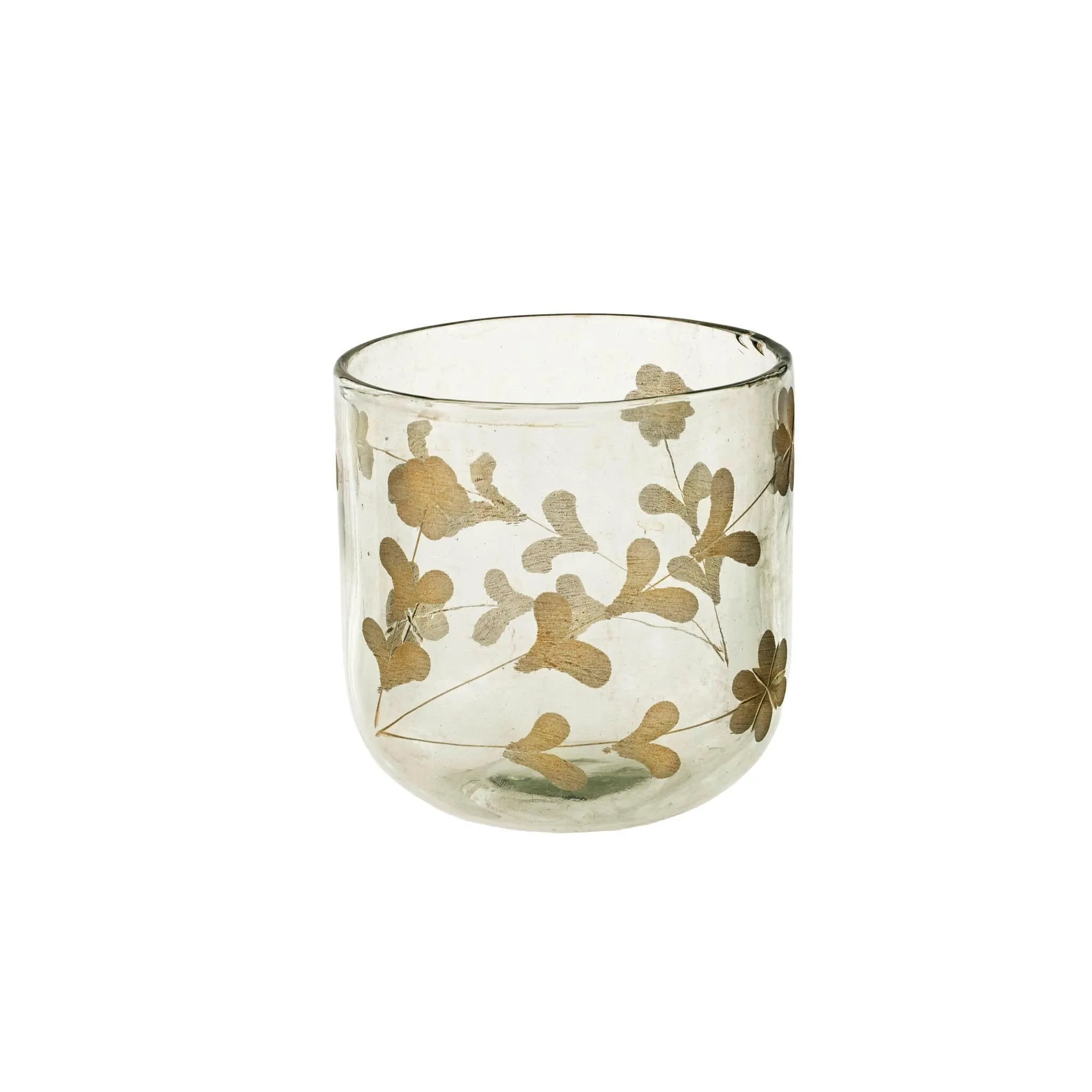 Gold Rosalie Etched Vase