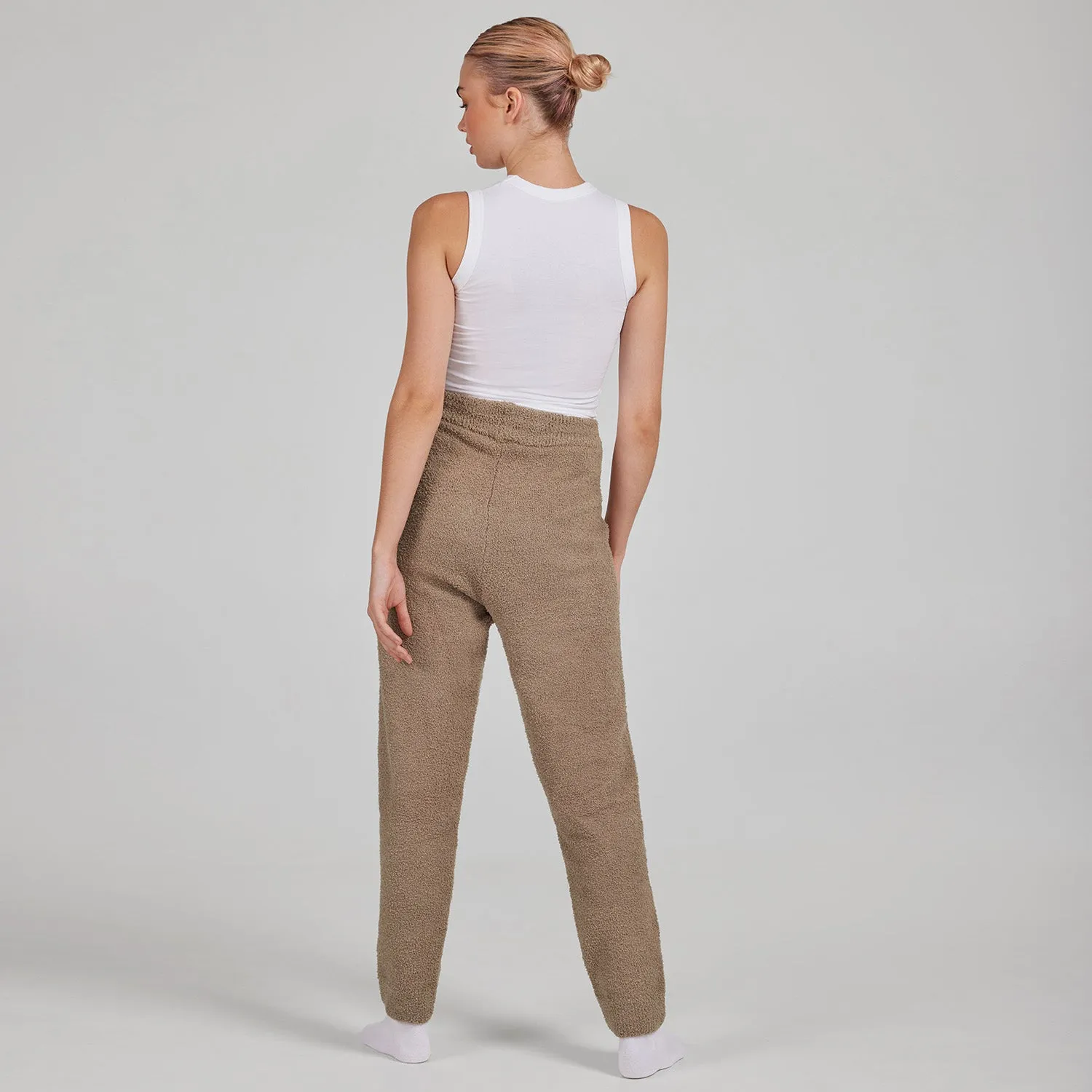 Hazelnut Soft Boucle Knit Lounge Pants