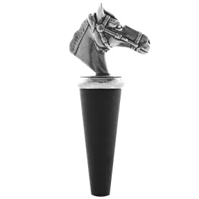 Horse Head Pewter Wine Bottle Stopper