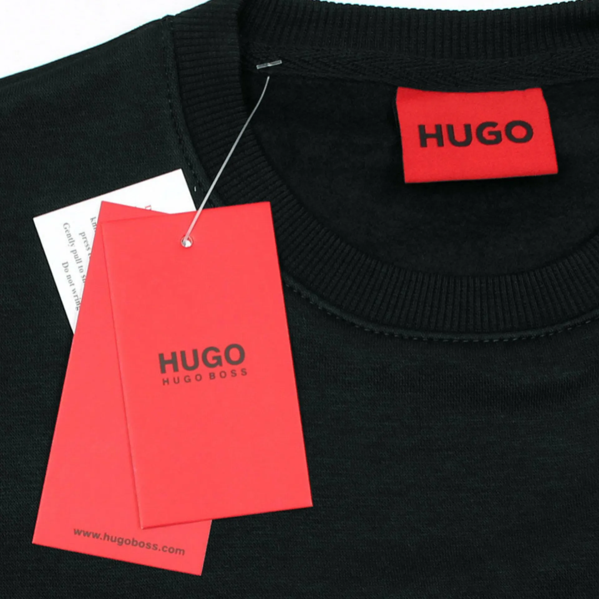 HU - Men 'Black' Boss Embossed Logo Fleece Sweatshirt HU598