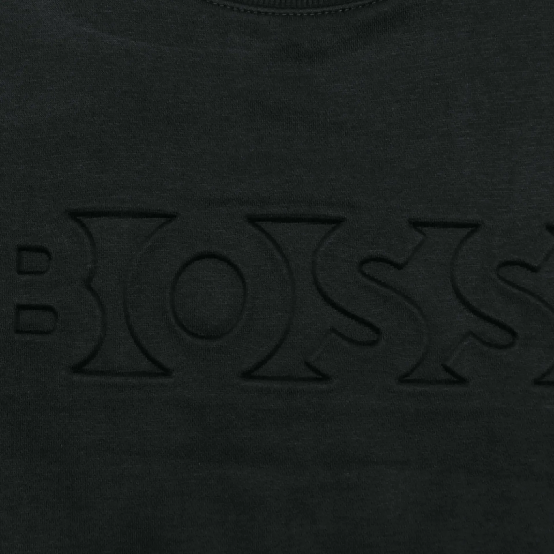 HU - Men 'Black' Boss Embossed Logo Fleece Sweatshirt HU598