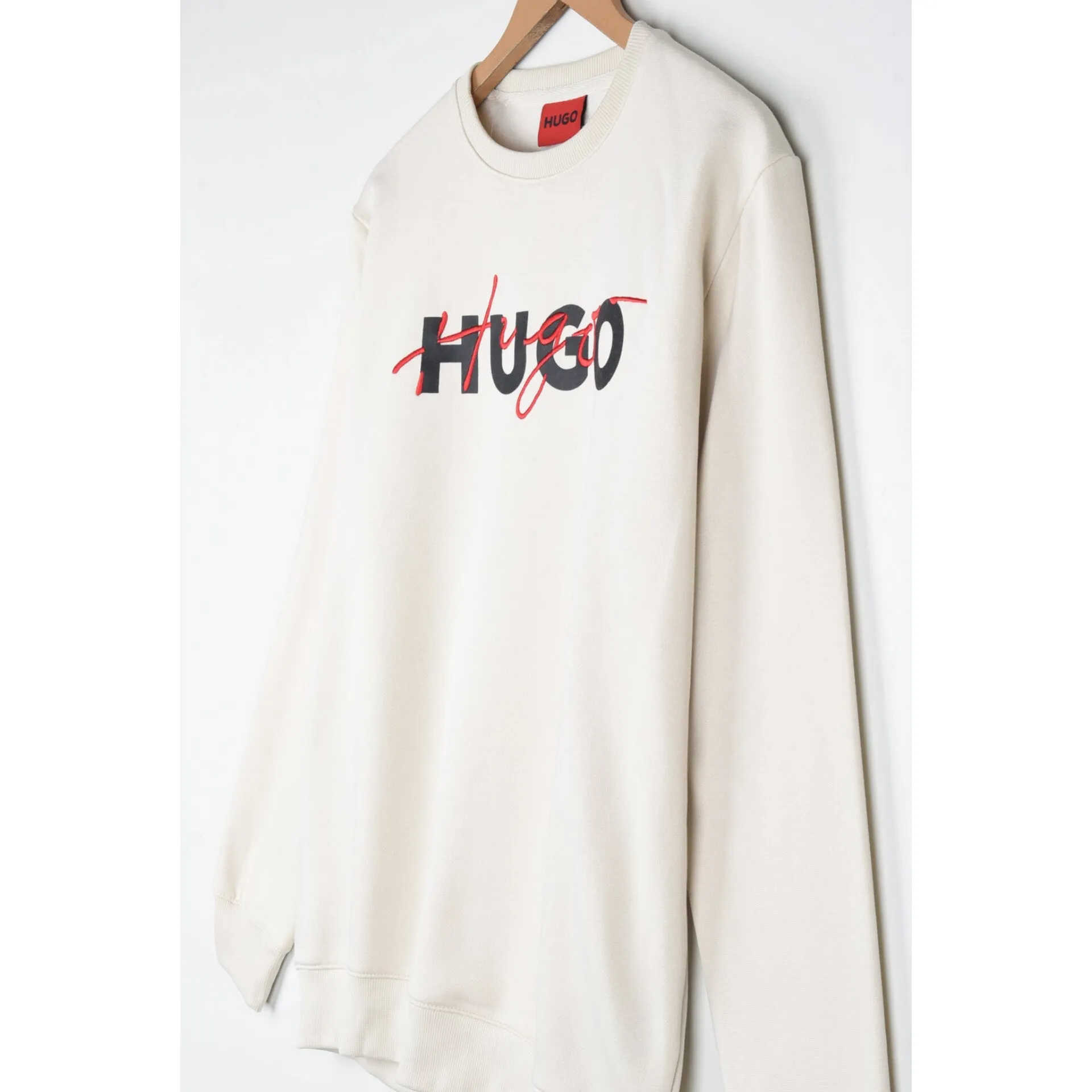 HU - Men 'Off White' Hybrid Logo Fleece Sweatshirt HU663