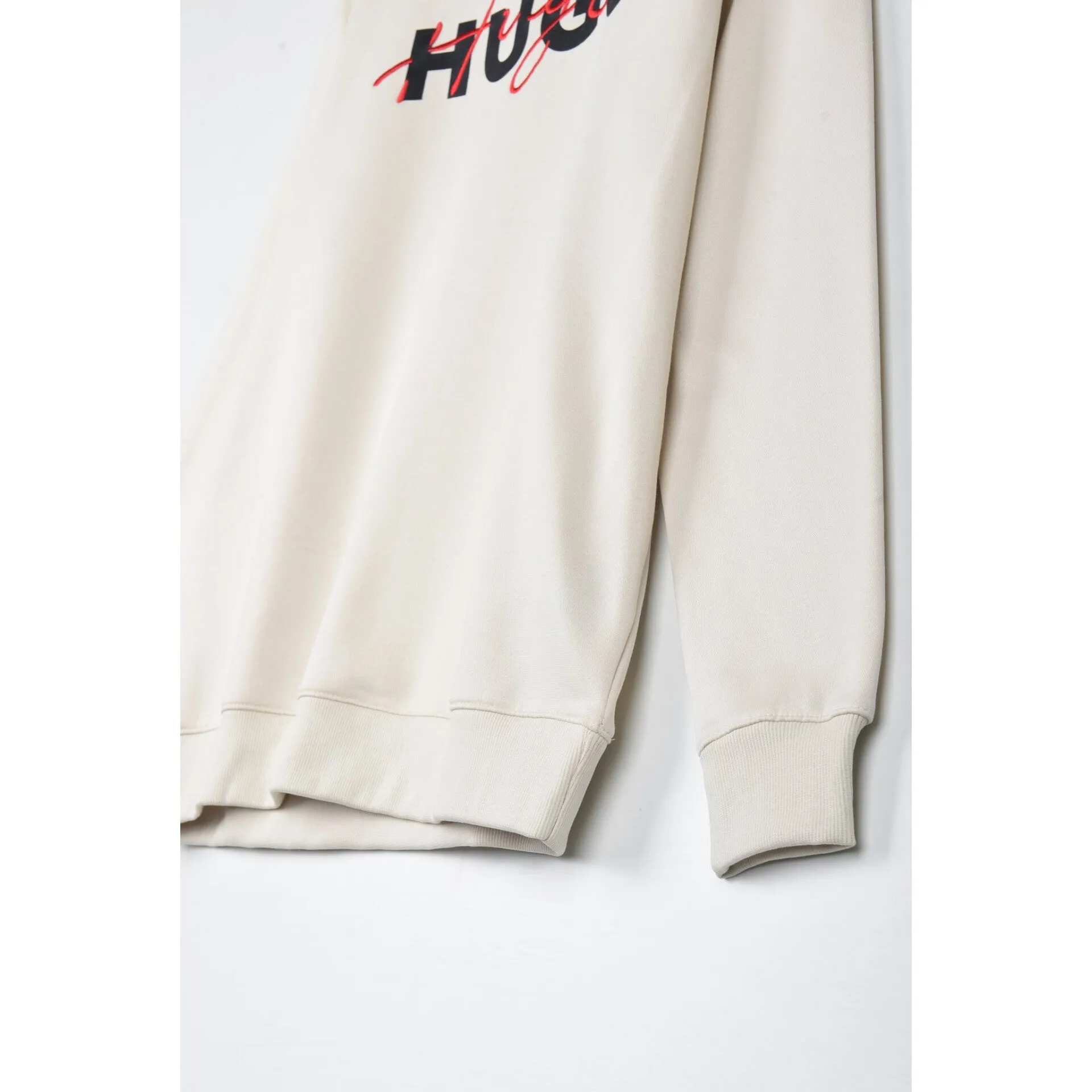 HU - Men 'Off White' Hybrid Logo Fleece Sweatshirt HU663