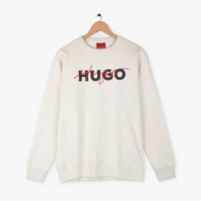 HU - Men 'Off White' Hybrid Logo Fleece Sweatshirt HU663