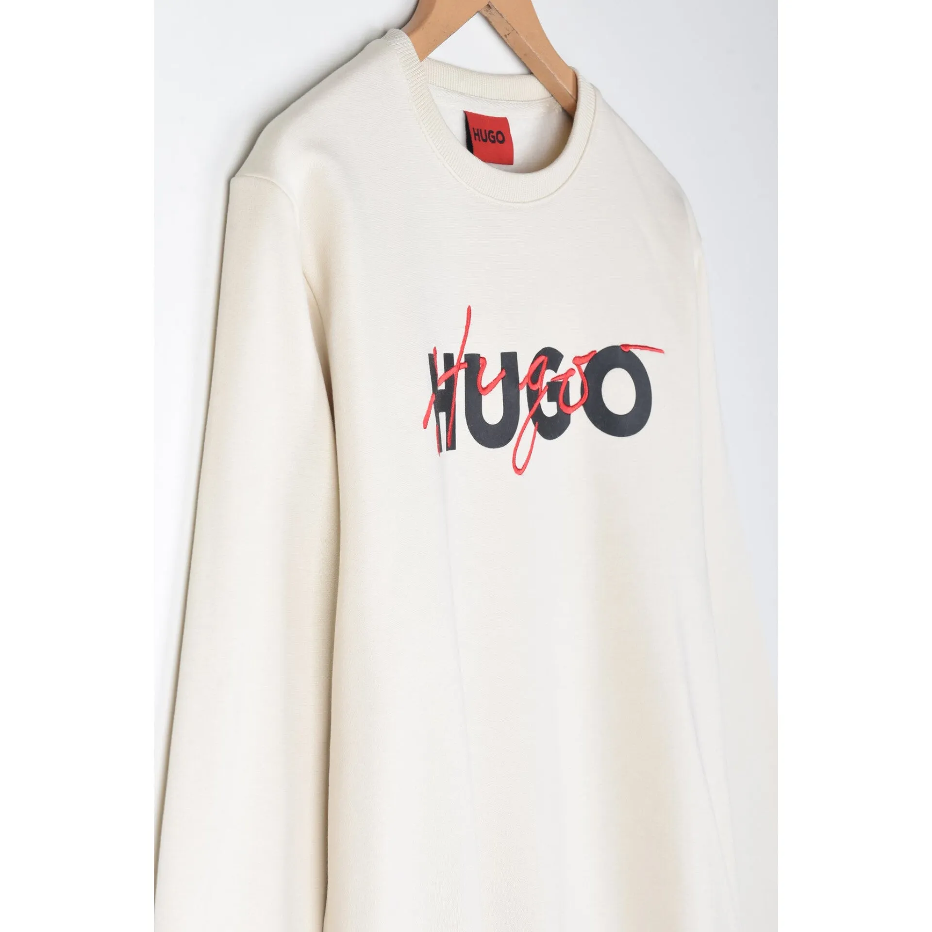 HU - Men 'Off White' Hybrid Logo Fleece Sweatshirt HU663