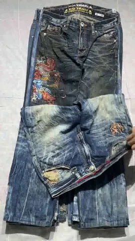 Japanese embroidered denim