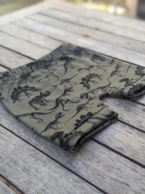 Kids Shorts (Dino Bones - Khaki)