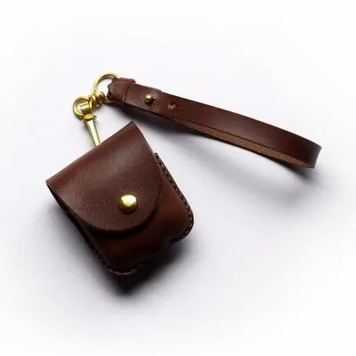 Leather Factory Roberu AirPods Case Washed Caramel