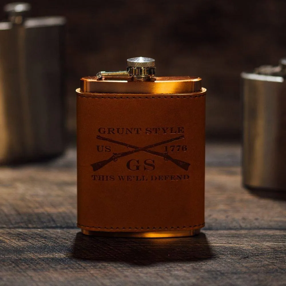 Leather Wrapped Flask