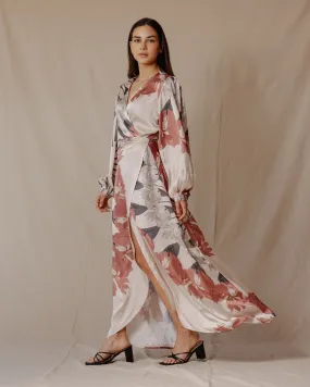 Lilly Garden Wrap Dress Light Peach