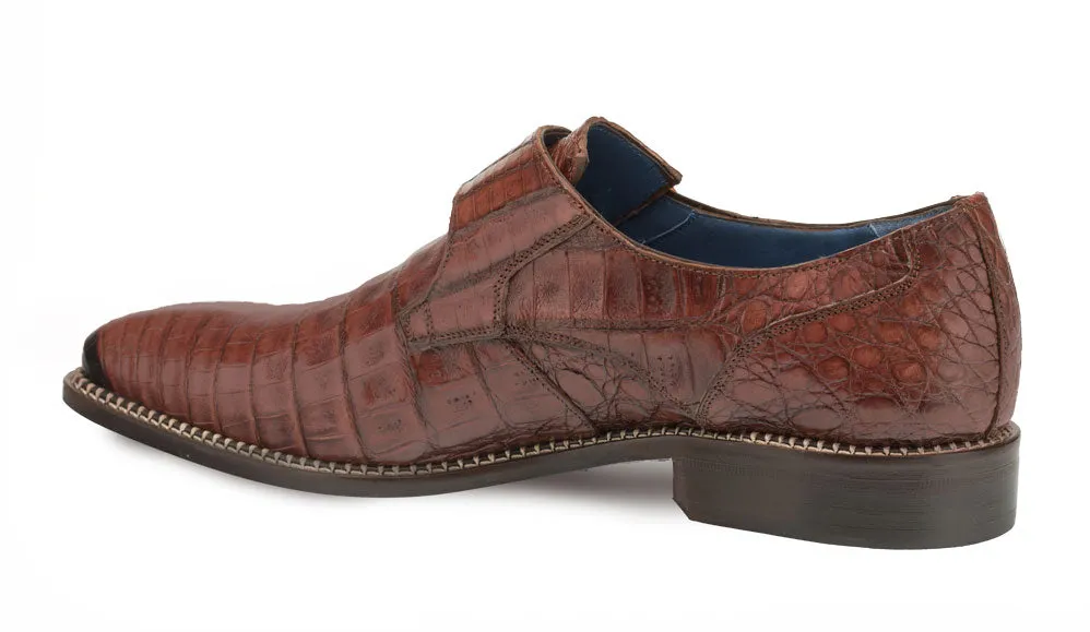 Mezlan Magnus Crocodile Monkstrap Shoe Sport
