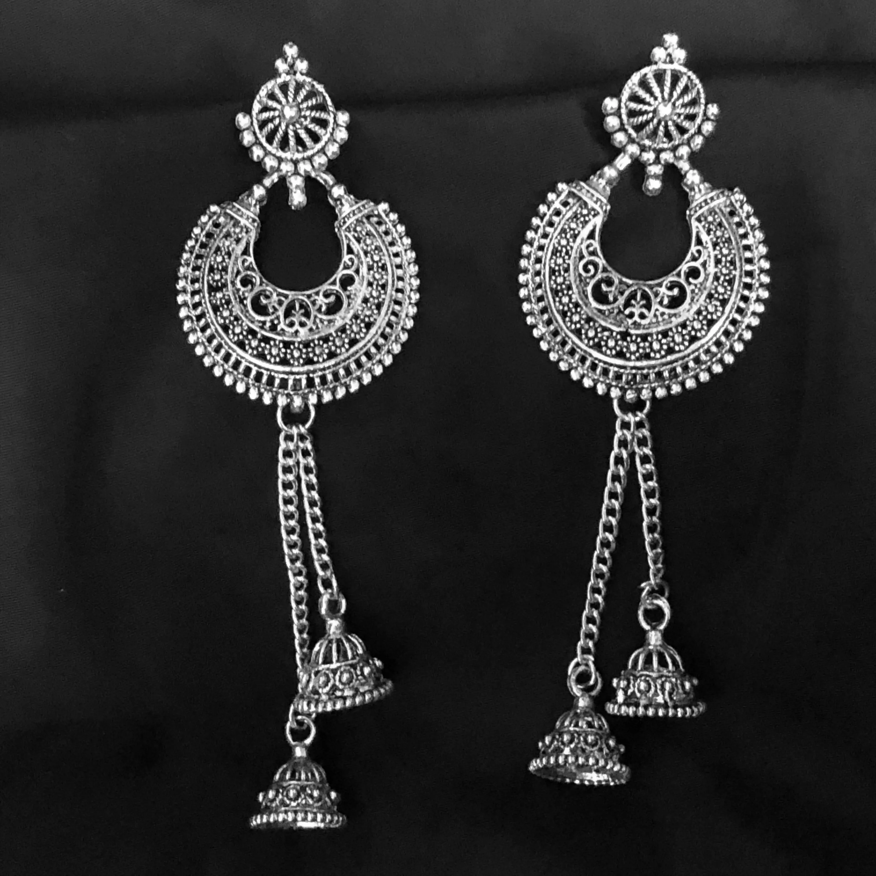 Mix n Match Combo of 12 Ethnic Jhumkas with Adjustable Diamond Ring