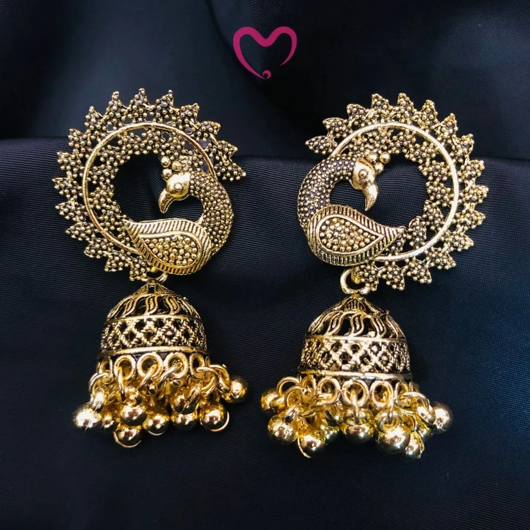 Mix n Match Combo of 12 Ethnic Jhumkas with Adjustable Diamond Ring