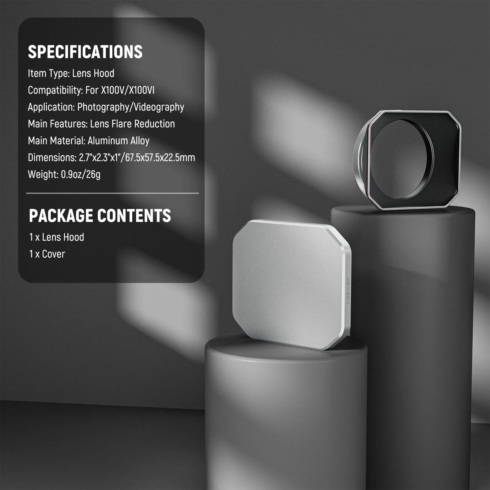 NEEWER CA087 Square Lens Hood for X100V & X100VI