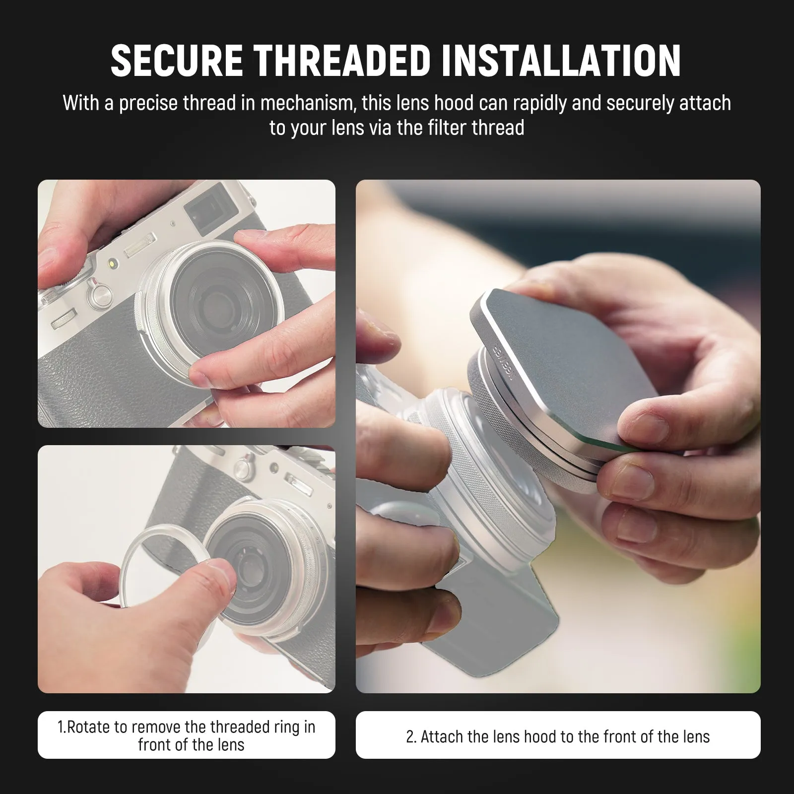 NEEWER CA087 Square Lens Hood for X100V & X100VI