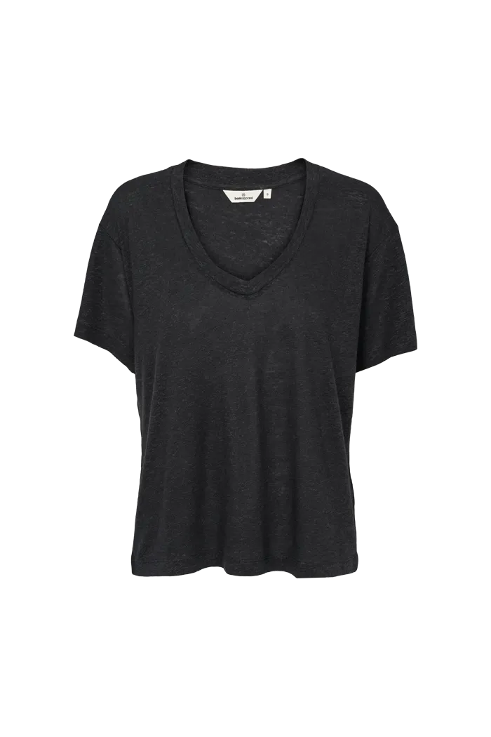 Ryda V-Neck Tee - Black
