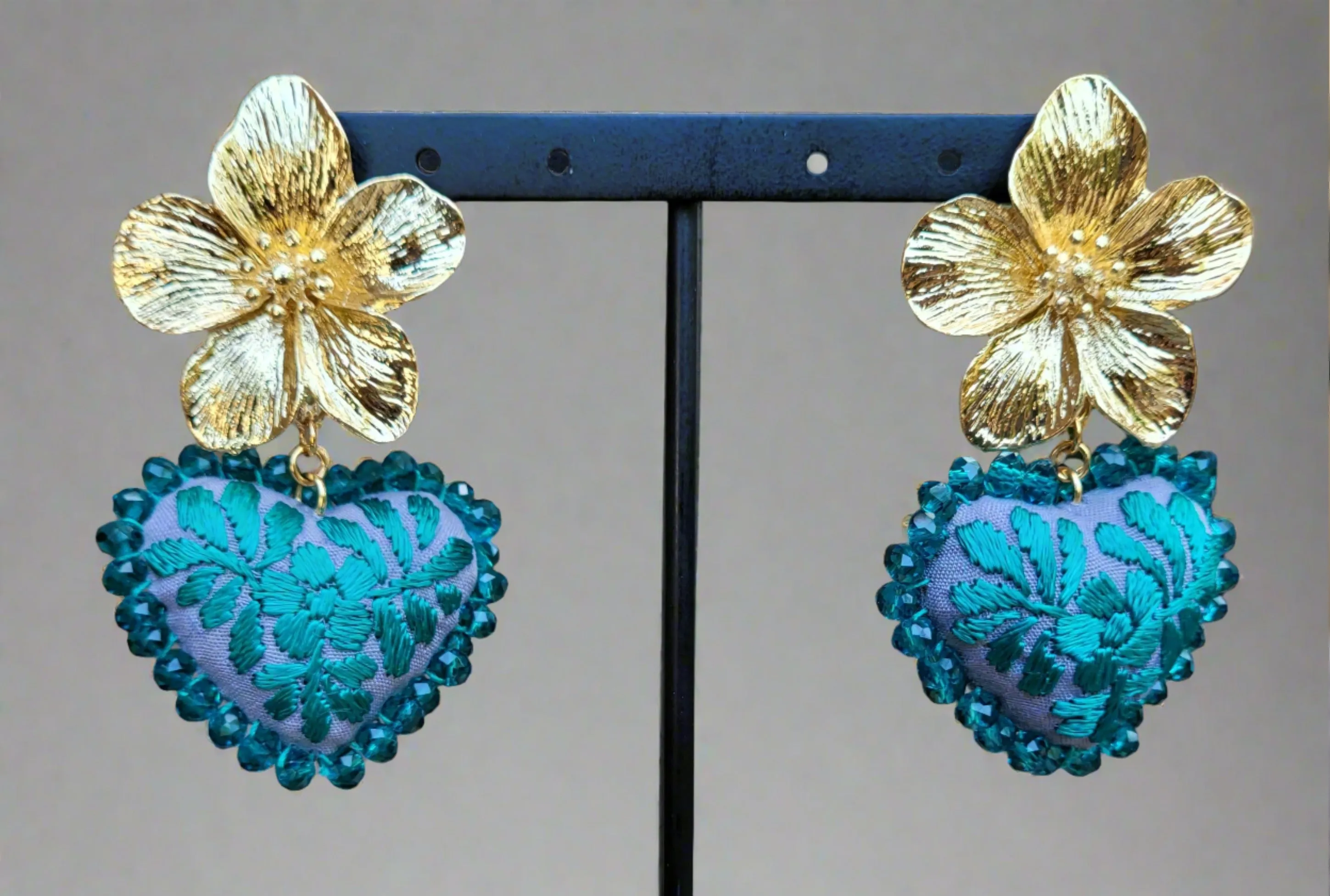 San Antonino embroidered earrings