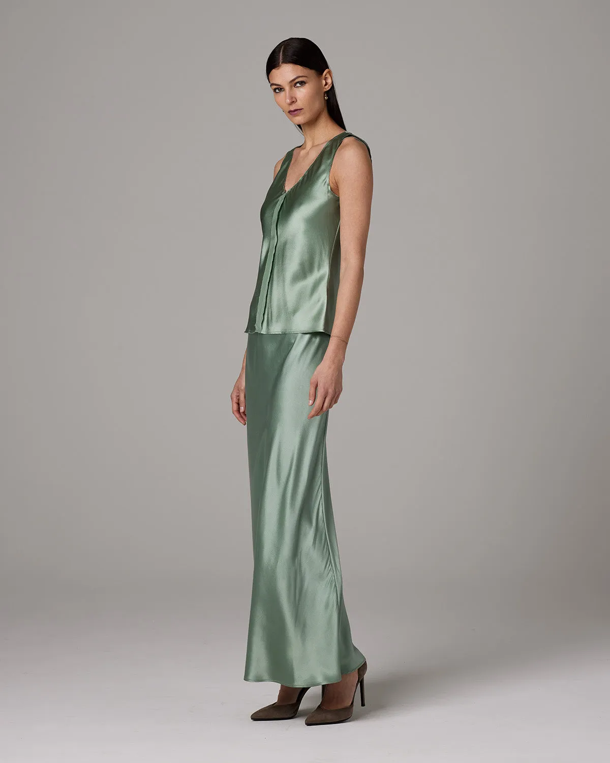 Silk Raw Edge Tank - Core