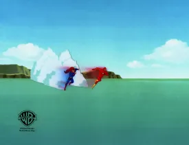 Superman the Animated Series Original Production Cel: Superman, The Flash
