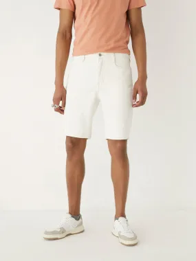 The Adam Slim 10in Short in Off White