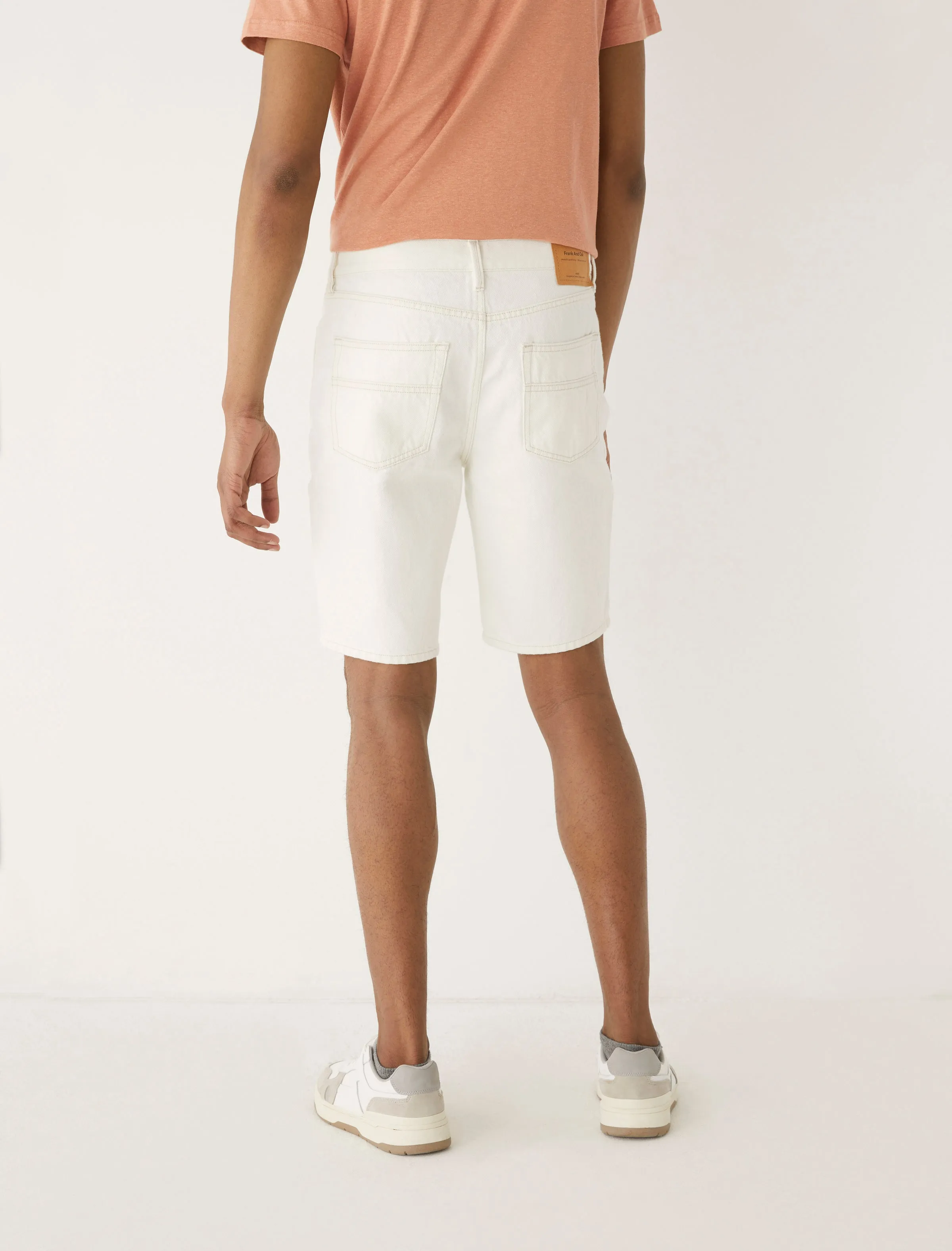 The Adam Slim 10in Short in Off White