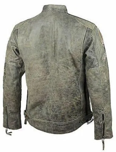 Uomo Vintage Deserto Giacca di pelle da Biker